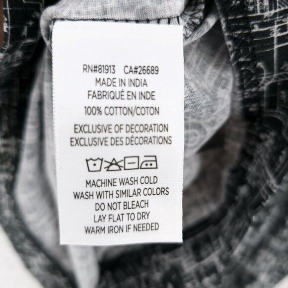 NWT ROBERT GRAHAM Mechanical Skull T-Shirt All Over Print Embroidered SMALL - Picture 8 of 8